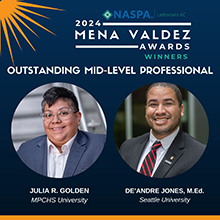 Julia R. Golden and De'Andre Jones recipients of 2024 Mena Valdez award