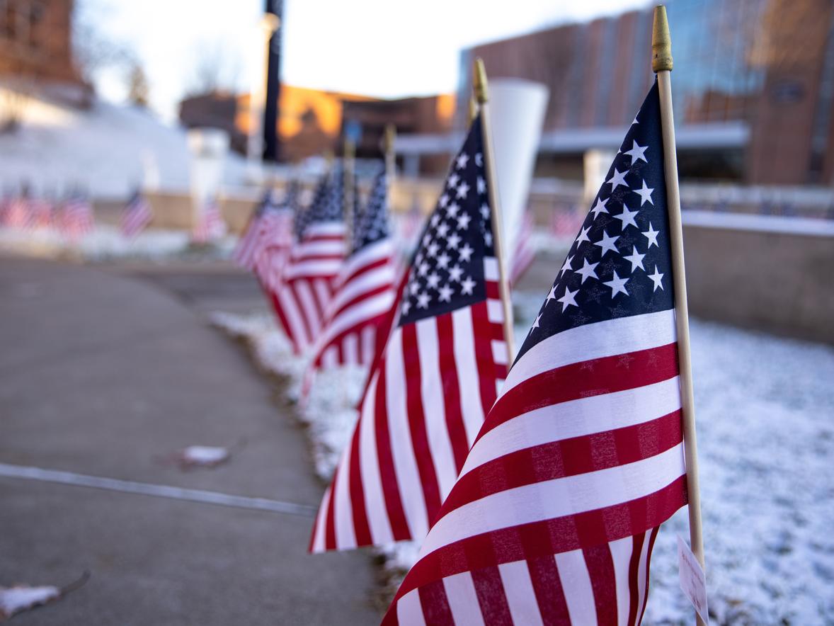 Like in previous years, flags will be flown outside UW-Stout’s Memorial Student Center on Veterans Day to honor those who have died in the past year while serving their country.